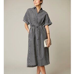 NWT Tucker The Sarah Shirtdress Black Gingham Large